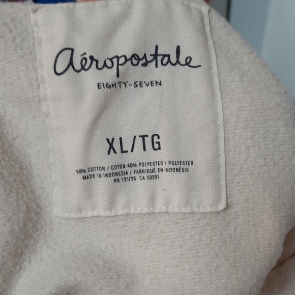 XL AEROPOSTALE Cream White Hoodie - Picture 5 of 6